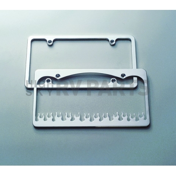 All Sales License Plate Frame - Plain Aluminum Silver - 84002P-1
