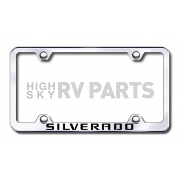 Automotive Gold License Plate Frame - Silver Stainless Steel - LFWSILEC