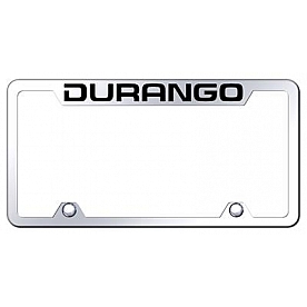 Automotive Gold License Plate Frame - Silver Stainless Steel - TFDUREC
