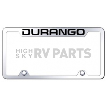 Automotive Gold License Plate Frame - Silver Stainless Steel - TFDUREC