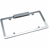 Trans Dapt License Plate Frame - Silver Chrome Plated Steel - 6967