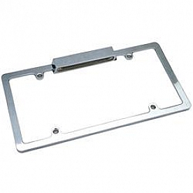 Trans Dapt License Plate Frame - Silver Chrome Plated Steel - 6967