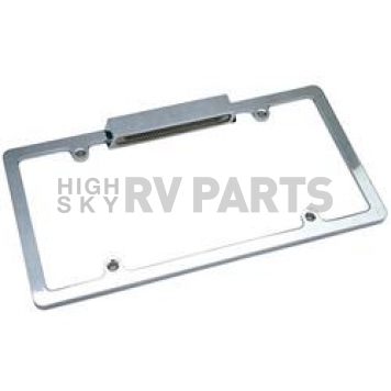 Trans Dapt License Plate Frame - Silver Chrome Plated Steel - 6967