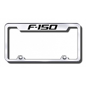 Automotive Gold License Plate Frame - Silver Stainless Steel - TFF15EC