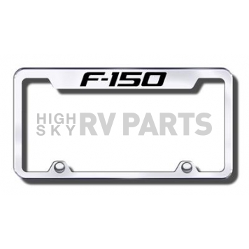 Automotive Gold License Plate Frame - Silver Stainless Steel - TFF15EC
