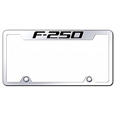 Automotive Gold License Plate Frame - Silver Stainless Steel - TFF25EC