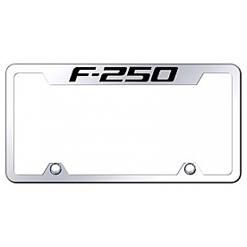 Automotive Gold License Plate Frame - Silver Stainless Steel - TFF25EC