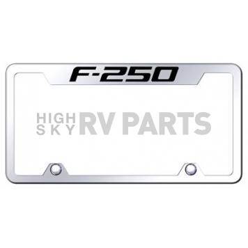 Automotive Gold License Plate Frame - Silver Stainless Steel - TFF25EC