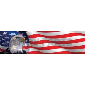 Vantage Point Window Graphics - Eagle Head On American Flag - 010058S