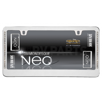 Cruiser License Plate Frame - Neo Diamondesque Die Cast Zinc - 15530