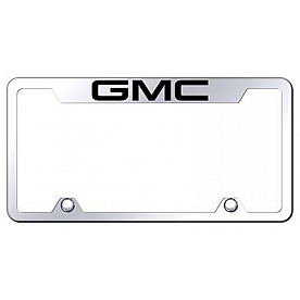 Automotive Gold License Plate Frame - Silver Stainless Steel - TFGMCEC