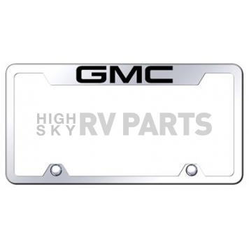 Automotive Gold License Plate Frame - Silver Stainless Steel - TFGMCEC