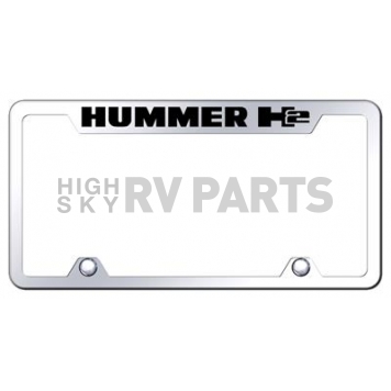 Automotive Gold License Plate Frame - Silver Stainless Steel - TFH2EC