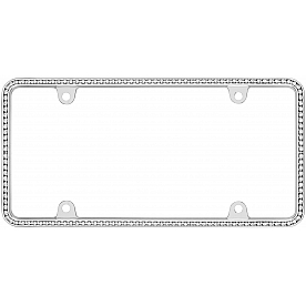 Cruiser License Plate Frame - Diamondesque Die Cast Zinc - 18130