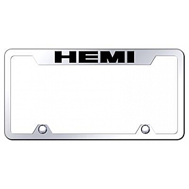 Automotive Gold License Plate Frame - Silver Stainless Steel - TFHEMEC