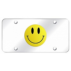 Automotive Gold License Plate - Smile Face Stainless Steel - SMIYC