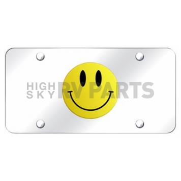 Automotive Gold License Plate - Smile Face Stainless Steel - SMIYC