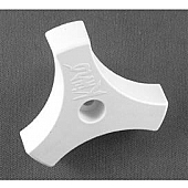 Strybuc Window Crank Knob - Triangular Plastic White Single - 710CEWHT