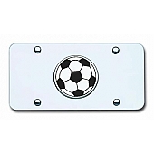 Automotive Gold License Plate - Soccer Ball Stainless Steel - SOCCB