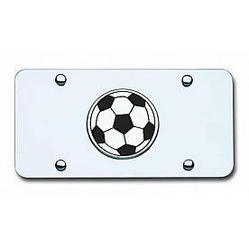 Automotive Gold License Plate - Soccer Ball Stainless Steel - SOCCB