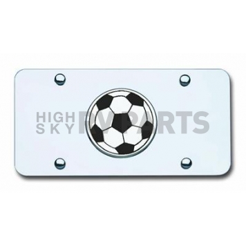 Automotive Gold License Plate - Soccer Ball Stainless Steel - SOCCC