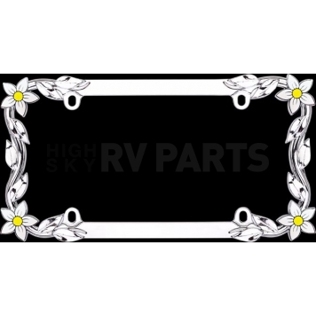 Cruiser License Plate Frame - Daisy Die Cast Zinc - 19130-1