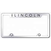 Automotive Gold License Plate Frame - Silver Stainless Steel - TFLINEC