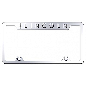 Automotive Gold License Plate Frame - Silver Stainless Steel - TFLINEC