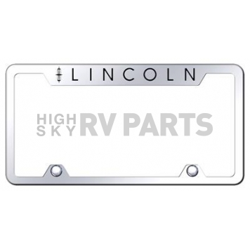 Automotive Gold License Plate Frame - Silver Stainless Steel - TFLINEC