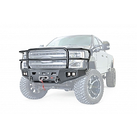 Warn Bumper Ascent 1-Piece Design Steel Black - 106914