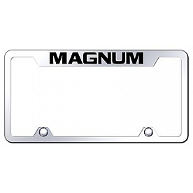 Automotive Gold License Plate Frame - Silver Stainless Steel - TFMAGEC