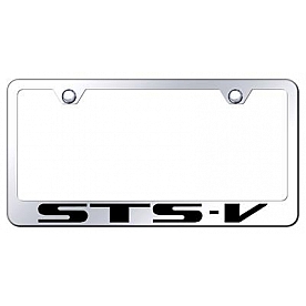 Automotive Gold License Plate Frame - Silver Stainless Steel - LFSTSVEC