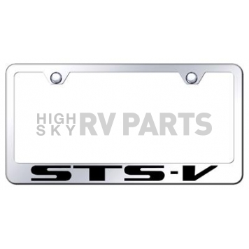 Automotive Gold License Plate Frame - Silver Stainless Steel - LFSTSVEC