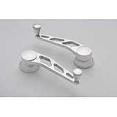Lokar Performance Window Crank Handle - Aluminum Silver Set Of 2 - IDH2017