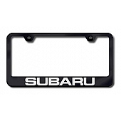 Automotive Gold License Plate Frame - Black Stainless Steel - LFSUBEB