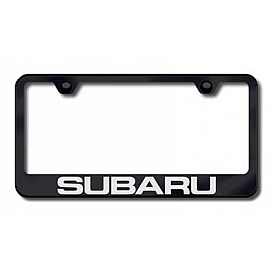Automotive Gold License Plate Frame - Black Stainless Steel - LFSUBEB