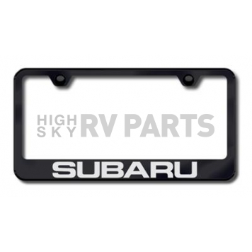 Automotive Gold License Plate Frame - Black Stainless Steel - LFSUBEB