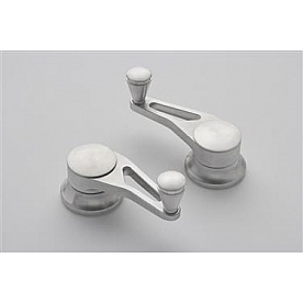 Lokar Performance Vent Window Handle - Aluminum Silver Set Of 2 - IDH2018