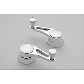 Lokar Performance Vent Window Handle - Aluminum Silver Set Of 2 - IDH2019