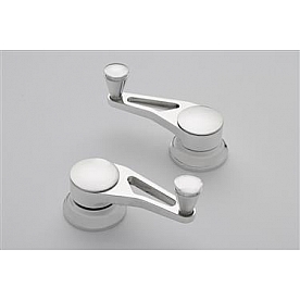 Lokar Performance Vent Window Handle - Aluminum Silver Set Of 2 - IDH2019