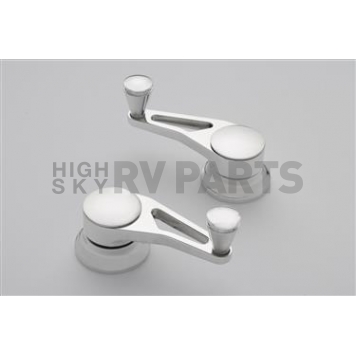 Lokar Performance Vent Window Handle - Aluminum Silver Set Of 2 - IDH2019