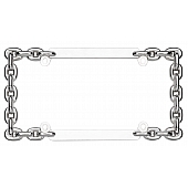 Cruiser License Plate Frame - Chain Die Cast Zinc - 20530