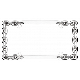 Cruiser License Plate Frame - Chain Die Cast Zinc - 20530