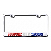Automotive Gold License Plate Frame - Silver Stainless Steel - LFSUTEC
