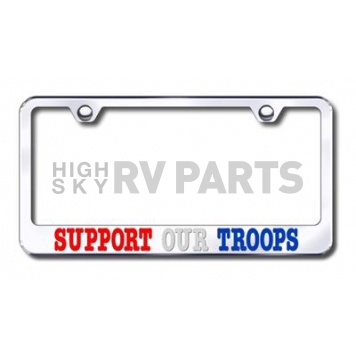 Automotive Gold License Plate Frame - Silver Stainless Steel - LFSUTEC
