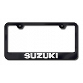 Automotive Gold License Plate Frame - Black Stainless Steel - LFSUZEB