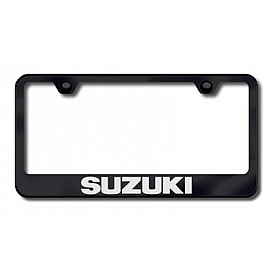 Automotive Gold License Plate Frame - Black Stainless Steel - LFSUZEB