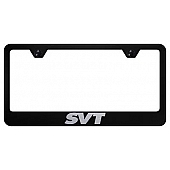 Automotive Gold License Plate Frame - Black Stainless Steel - LFSVTEB