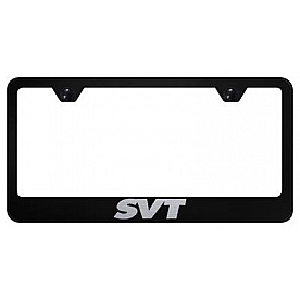 Automotive Gold License Plate Frame - Black Stainless Steel - LFSVTEB