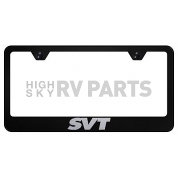 Automotive Gold License Plate Frame - Black Stainless Steel - LFSVTEB